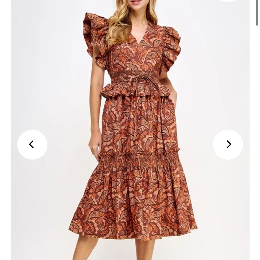 Elegant Floral Ruffle Dress